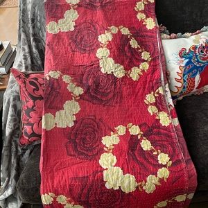 Kantha Quilt Throw Blanket Indian Cotton Boho Art Reversible